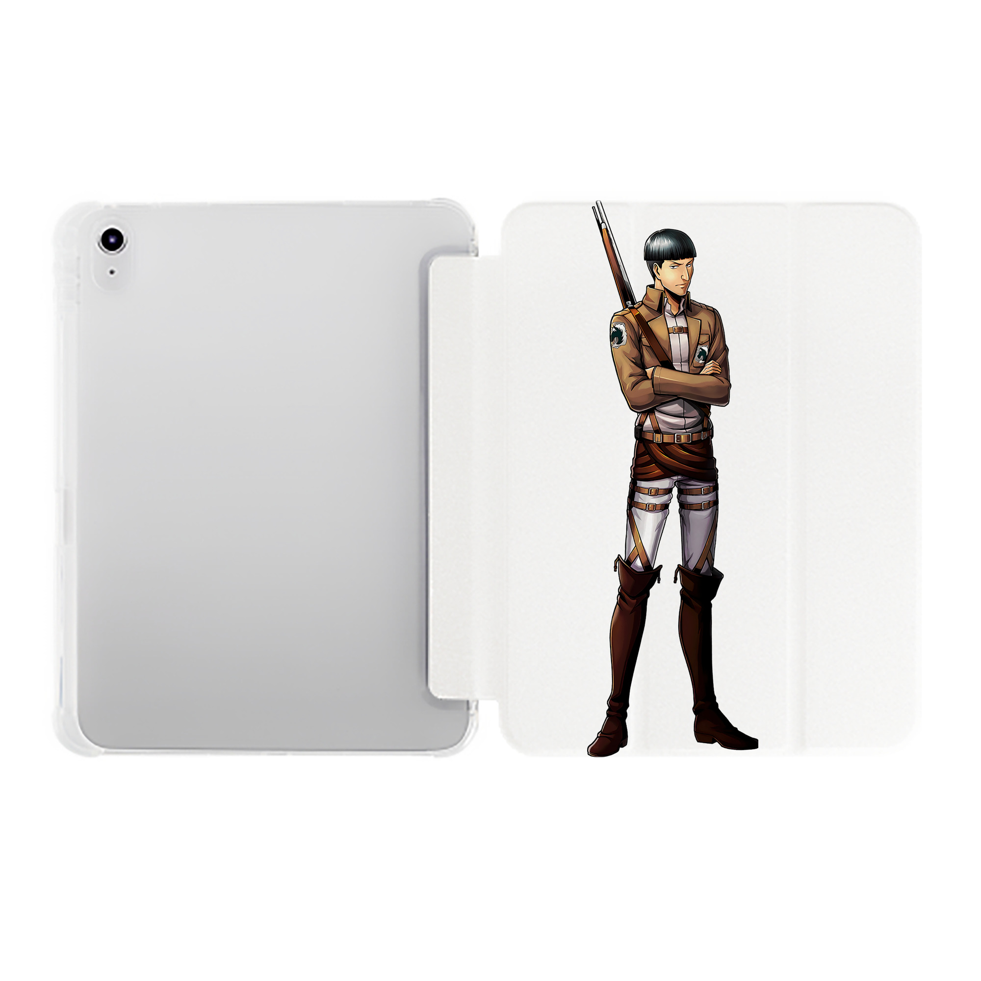 （画像用） 進撃の巨人 Attack on Titan IPad ケース ペン収納付き 三つ折りスタンド PUレザー×シリコン 対応機種9.5/10.5/10.9インチ